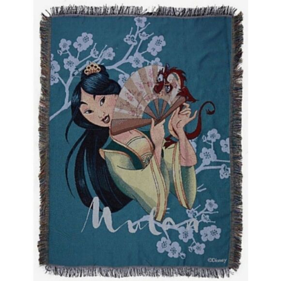 Disney Other - Disney Mulan Woven Tapestry Throw 48" × 60"
